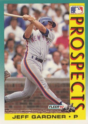 #675 Jeff Gardner - New York Mets - 1992 Fleer Baseball
