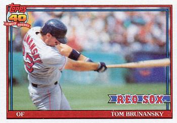 #675 Tom Brunansky - Boston Red Sox - 1991 O-Pee-Chee Baseball