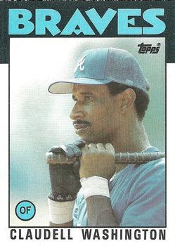 #675 Claudell Washington - Atlanta Braves - 1986 Topps Baseball
