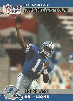 #675 Andre Ware - Detroit Lions - 1990 Pro Set Football