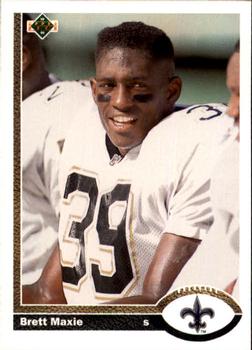 #675 Brett Maxie - New Orleans Saints - 1991 Upper Deck Football