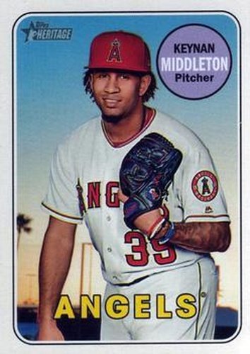 #676 Keynan Middleton - Los Angeles Angels - 2018 Topps Heritage Baseball