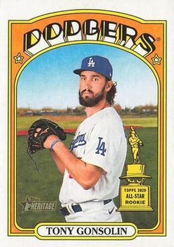 #676 Tony Gonsolin - Los Angeles Dodgers - 2021 Topps Heritage Baseball
