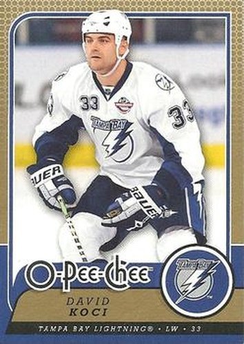 #677 David Koci - Tampa Bay Lightning - 2008-09 O-Pee-Chee Hockey