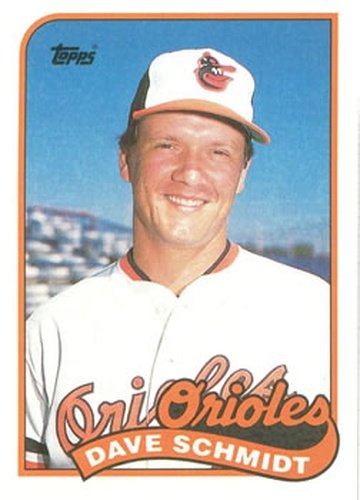 #677 Dave Schmidt - Baltimore Orioles - 1989 Topps Baseball
