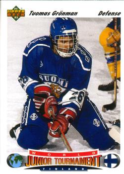 #677 Tuomas Gronman - Finland - 1991-92 Upper Deck Hockey