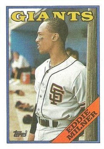 #677 Eddie Milner - San Francisco Giants - 1988 Topps Baseball