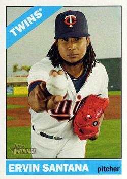 #677 Ervin Santana - Minnesota Twins - 2015 Topps Heritage Baseball