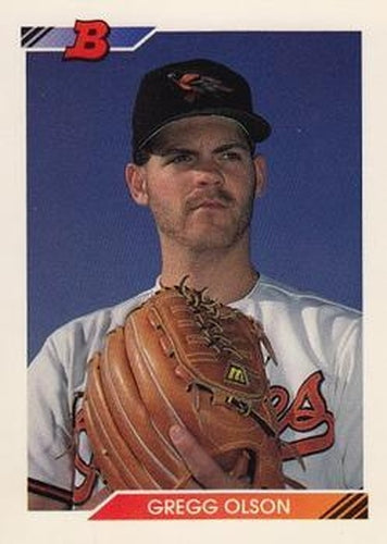 #677 Gregg Olson - Baltimore Orioles - 1992 Bowman Baseball