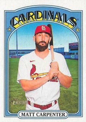 #677 Matt Carpenter - St. Louis Cardinals - 2021 Topps Heritage Baseball