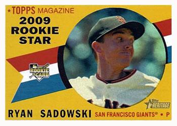 #677 Ryan Sadowski - San Francisco Giants - 2009 Topps Heritage Baseball