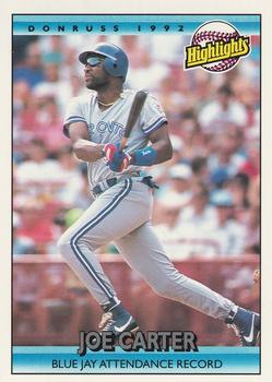 #677 Joe Carter - Toronto Blue Jays - 1992 Donruss Baseball