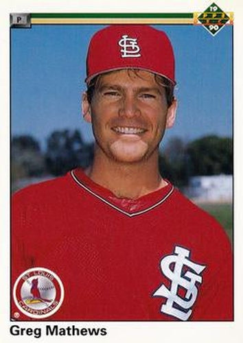 #678 Greg Mathews - St. Louis Cardinals - 1990 Upper Deck Baseball