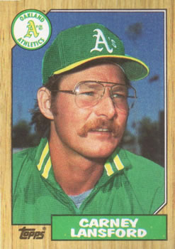 #678 Carney Lansford - Oakland Athletics - 1987 Topps Baseball