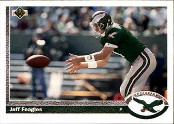 #678 Jeff Feagles - Philadelphia Eagles - 1991 Upper Deck Football