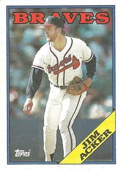 #678 Jim Acker - Atlanta Braves - 1988 Topps Baseball