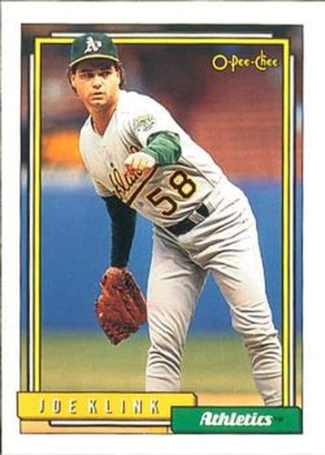 #678 Joe Klink - Oakland Athletics - 1992 O-Pee-Chee Baseball