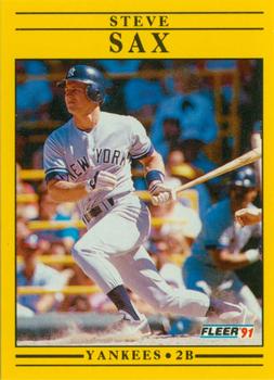 #679 Steve Sax - New York Yankees - 1991 Fleer Baseball