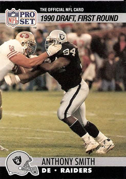 #679 Anthony Smith - Los Angeles Raiders - 1990 Pro Set Football