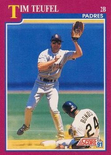 #67T Tim Teufel - San Diego Padres - 1991 Score Rookie & Traded Baseball