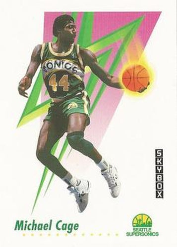 #267 Michael Cage - Seattle SuperSonics - 1991-92 SkyBox Basketball