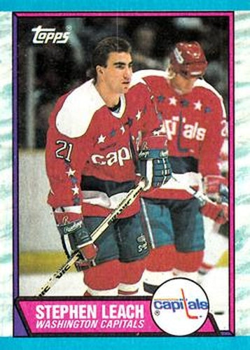 #67 Steve Leach - Washington Capitals - 1989-90 Topps Hockey