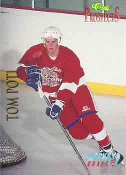 #67 Tom Poti - Cushing Academy Penguins - 1995 Classic Hockey