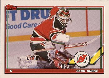 #67 Sean Burke - New Jersey Devils - 1991-92 Topps Hockey