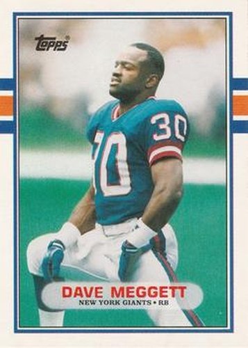 #67T Dave Meggett - New York Giants - 1989 Topps Traded Football