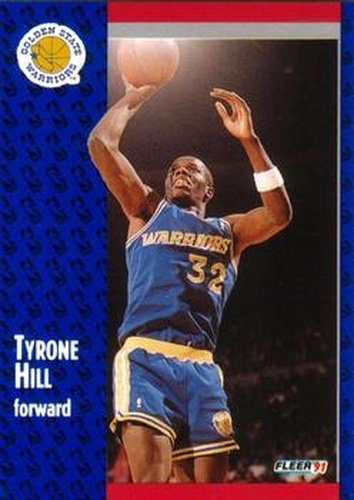 #67 Tyrone Hill - Golden State Warriors - 1991-92 Fleer Basketball