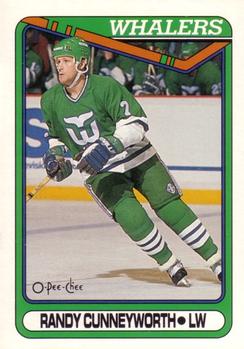 #67 Randy Cunneyworth - Hartford Whalers - 1990-91 O-Pee-Chee Hockey