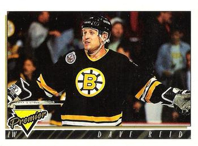 #67 Dave Reid - Boston Bruins - 1993-94 Topps Premier Hockey