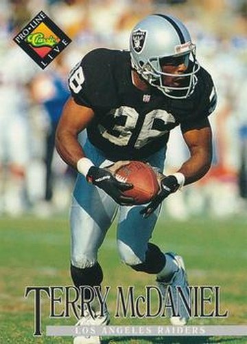 #67 Terry McDaniel - Los Angeles Raiders - 1994 Pro Line Live Football