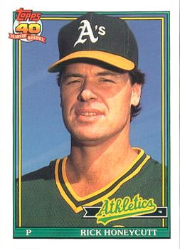 #67 Rick Honeycutt - Oakland Athletics - 1991 O-Pee-Chee Baseball