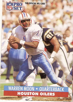 #167 Warren Moon - Houston Oilers - 1991 Pro Set Football