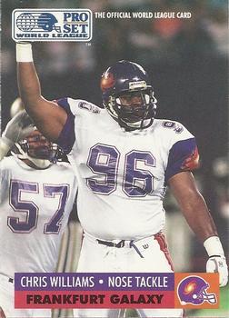 #67 Chris Williams - Frankfurt Galaxy - 1991 Pro Set WLAF Football