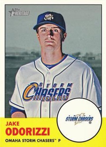 #67 Jake Odorizzi - Omaha Storm Chasers - 2012 Topps Heritage Minor League Baseball