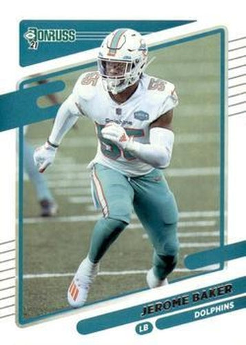 #67 Jerome Baker - Miami Dolphins - 2021 Donruss Football