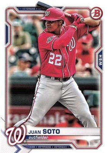 #67 Juan Soto - Washington Nationals - 2021 Bowman Baseball