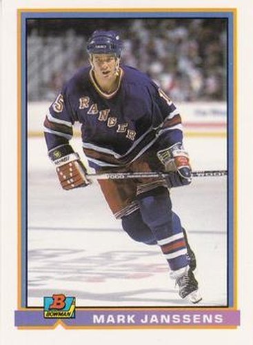 #67 Mark Janssens - New York Rangers - 1991-92 Bowman Hockey
