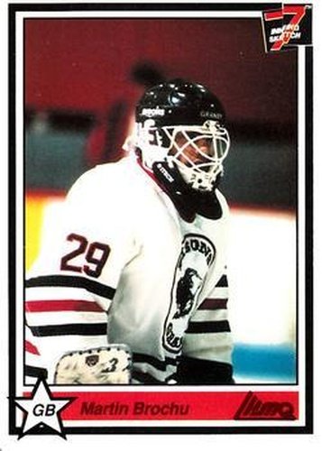 #67 Martin Brochu - Granby Bisons - 1990-91 7th Inning Sketch QMJHL Hockey