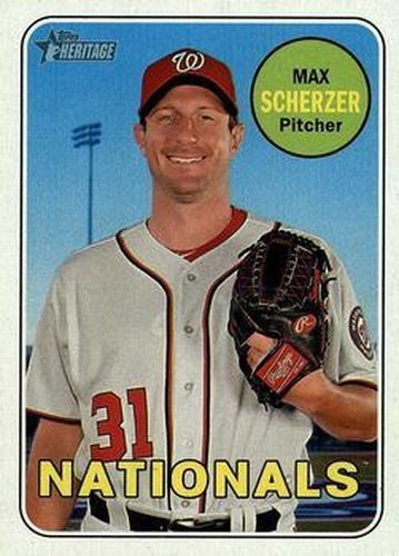 #67 Max Scherzer - Washington Nationals - 2018 Topps Heritage Baseball