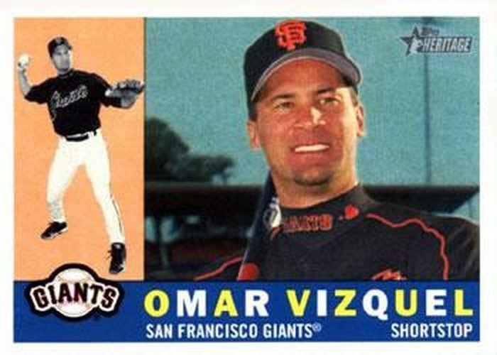#67 Omar Vizquel - San Francisco Giants - 2009 Topps Heritage Baseball
