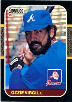 #67 Ozzie Virgil - Atlanta Braves - 1987 Donruss Baseball