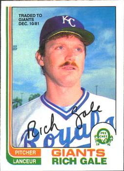 #67 Rich Gale - San Francisco Giants - 1982 O-Pee-Chee Baseball