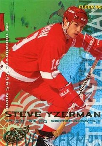#67 Steve Yzerman - Detroit Red Wings - 1994-95 Fleer Hockey