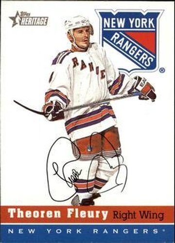 #67 Theoren Fleury - New York Rangers - 2000-01 Topps Heritage Hockey