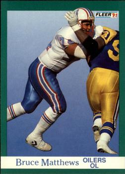 #67 Bruce Matthews - Houston Oilers - 1991 Fleer Football
