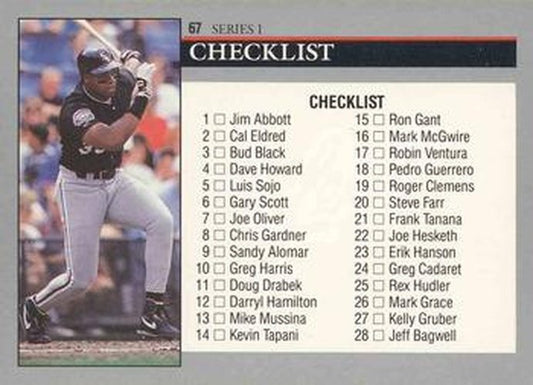 #67 Frank Thomas - Chicago White Sox - 1992 Leaf Baseball