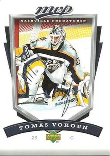 #167 Tomas Vokoun - Nashville Predators - 2006-07 Upper Deck MVP Hockey